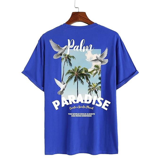 Palm Paradise Aesthetic Tree | Tropical Vibes Oversized T-Shirt